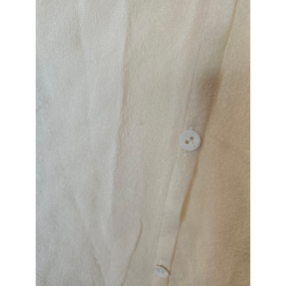 Women's Eileen Fisher Organic Linen Long Shirt Dress Ivory Medium - Picture 9 of 16